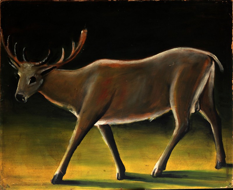 Running deer (1909) – Niko Pirosmani Tablo