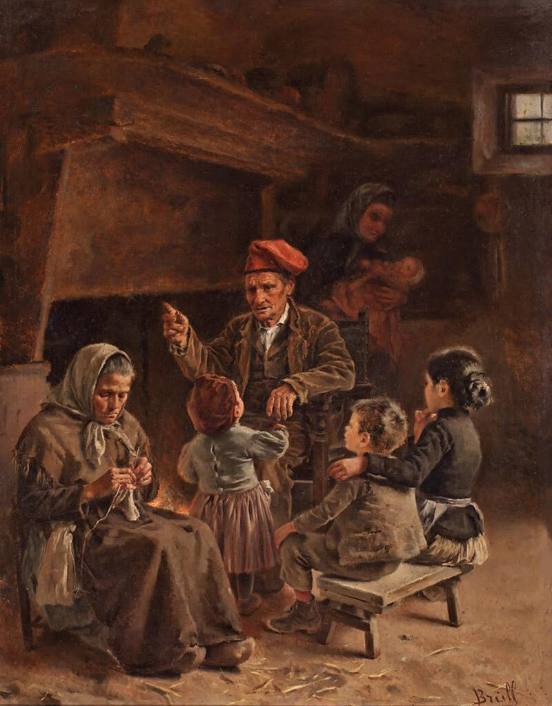 Rural house interior (1891) – Joan Brull Tablo