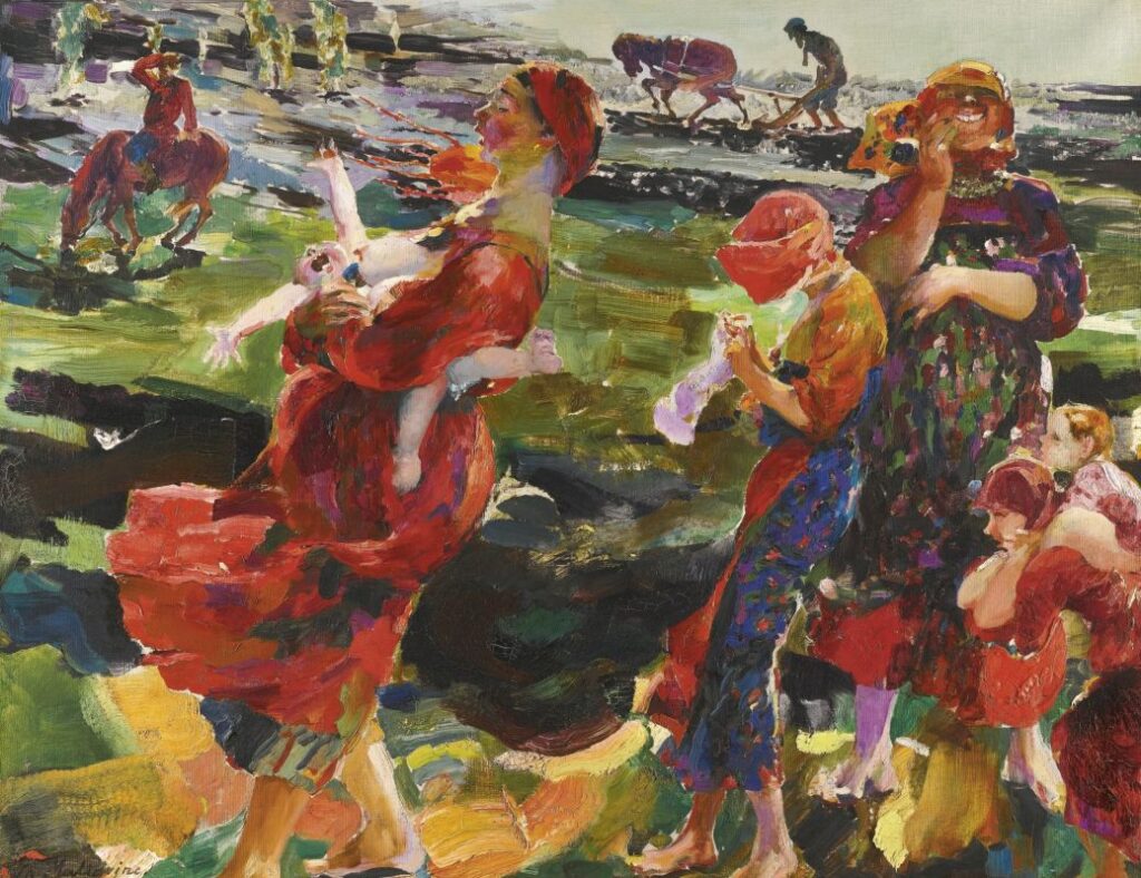 Rural life - Filipp Malyavin Tablo