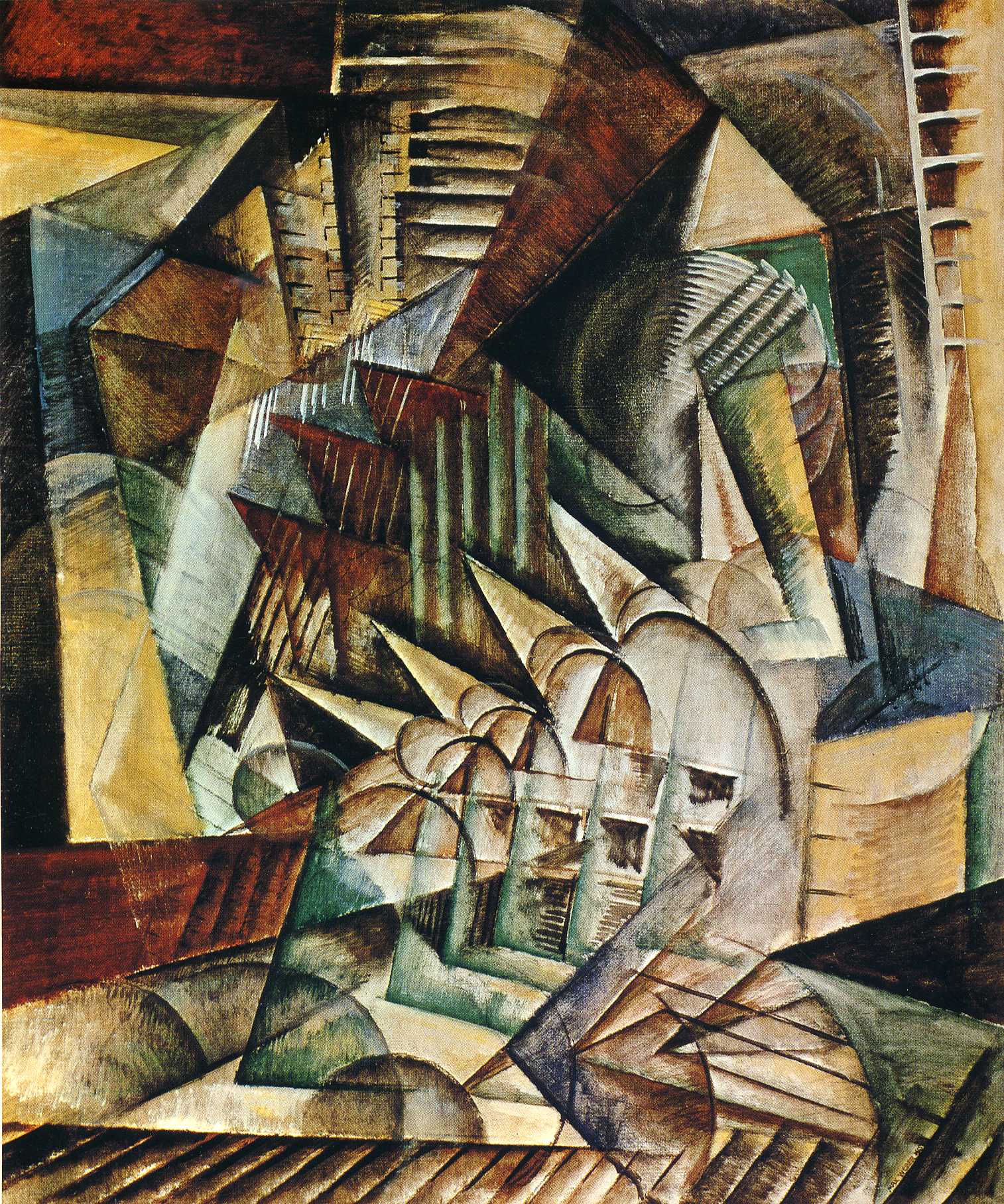 Rush Hour (1915) - Max Weber Tablo