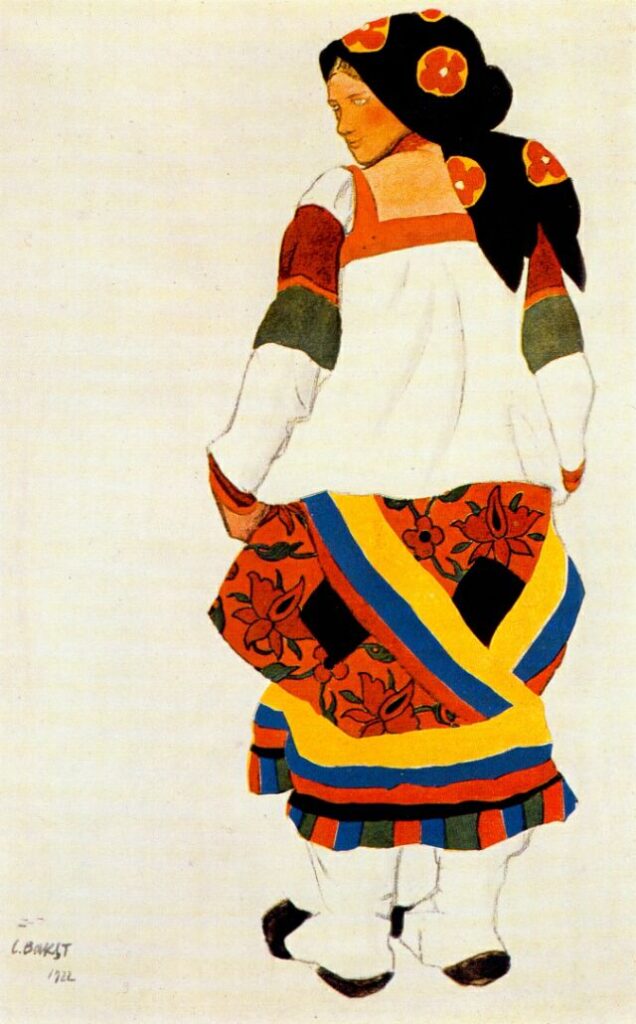 Russian peasant woman (1922) - Léon Bakst Tablo