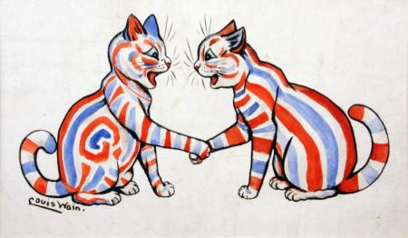 STRIPED CATS – Louis Wain Tablo