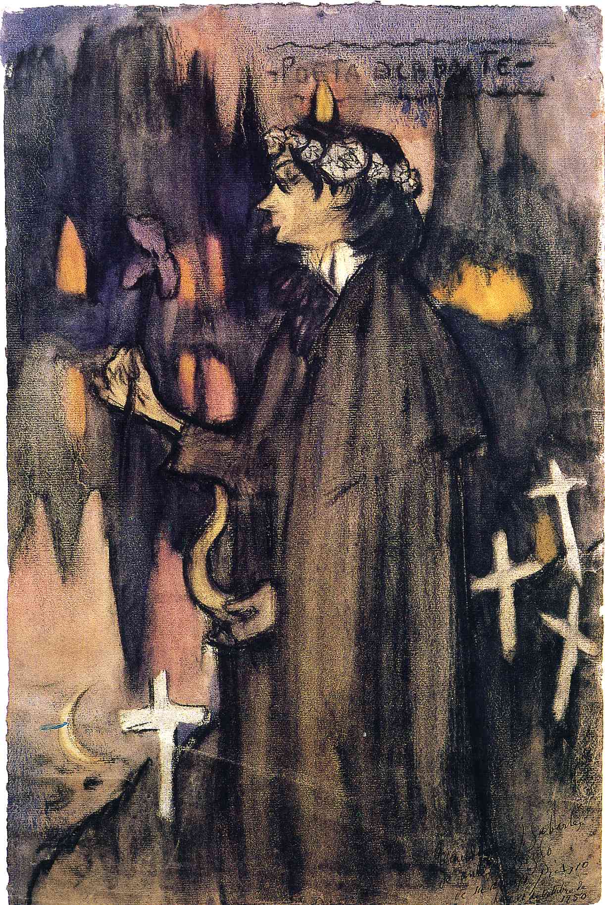 Sabartes as decadent poet (1900) - Pablo Picasso Tablo
