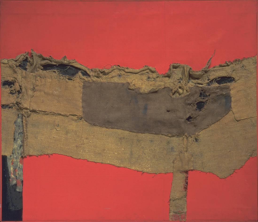 Sacking and Red (1954) - Alberto Burri Tablo