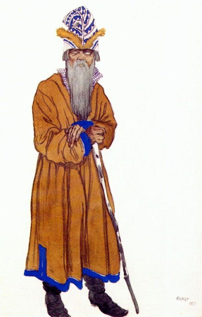 Sadko one of the chorus (1917) - Léon Bakst Tablo