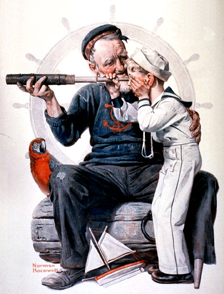Sailors (1922) - Norman Rockwell Tablo