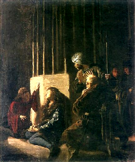 Saint Casimir and Jan Długosz (1873) - Leon Wyczółkowski Tablo