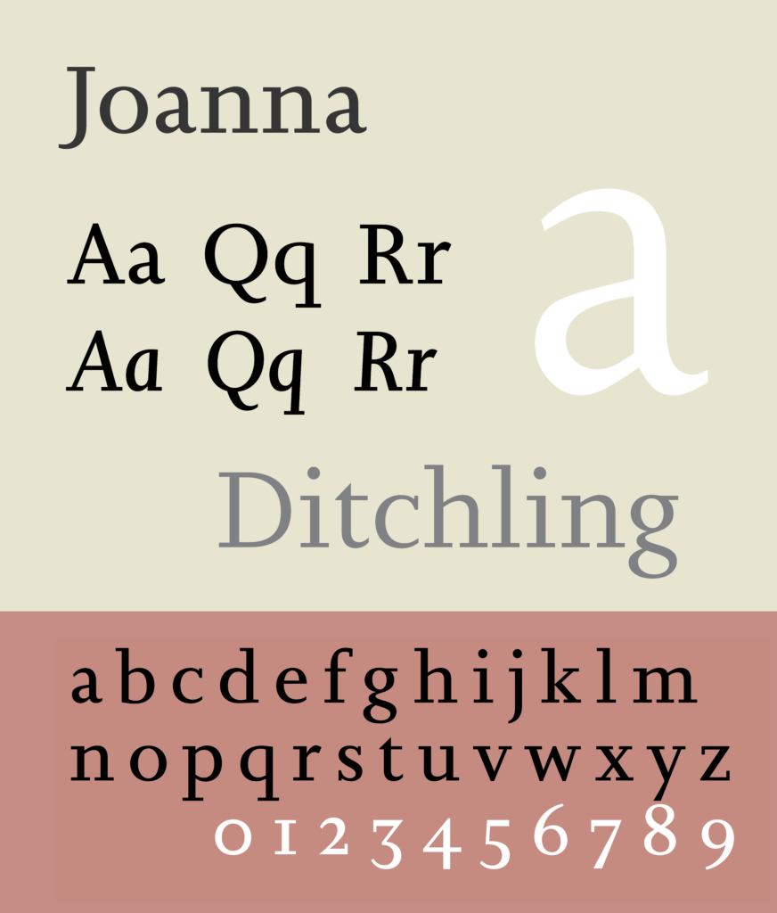 Sample Image for the Font Joanna Nova - Eric Gill Tablo
