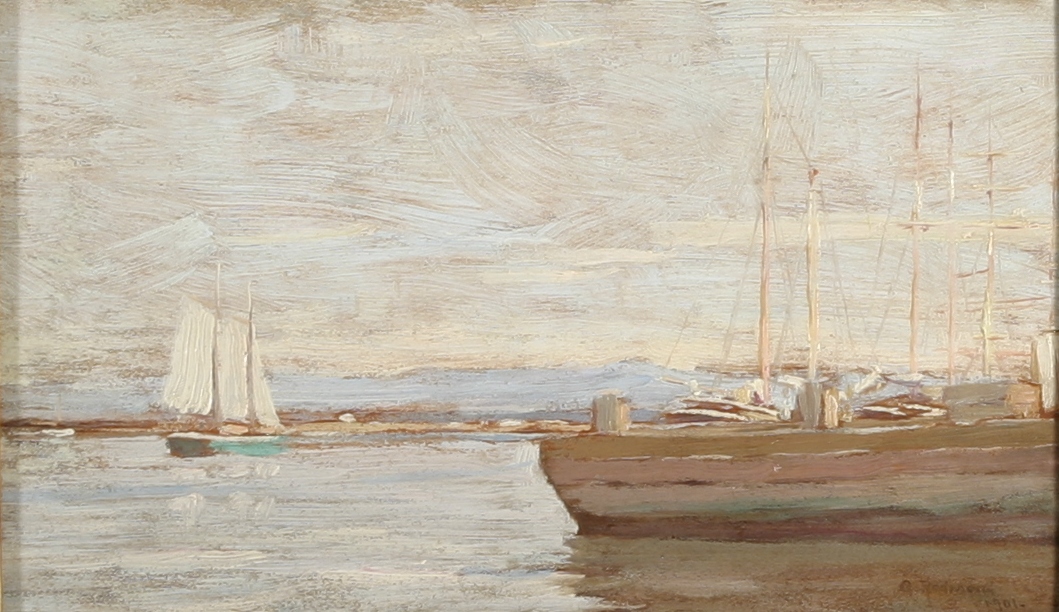 San Pedro Harbor (1901) - Granville Redmond Tablo