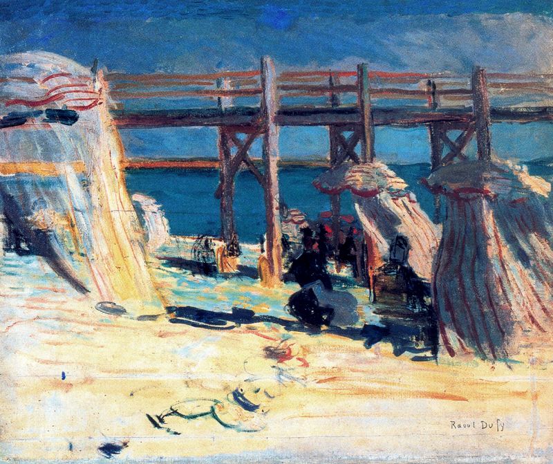 Sandy beach of Sainte Adresse - Raoul Dufy Tablo