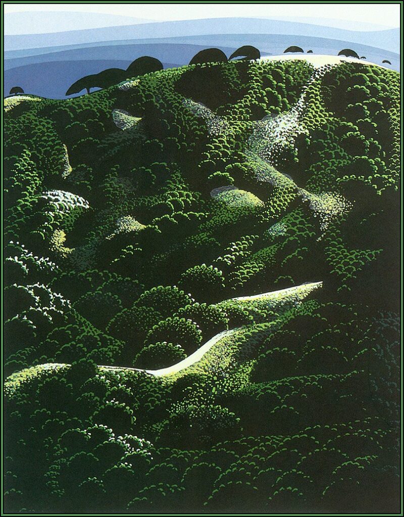 Santa Barbara Mountains - Eyvind Earle Tablo