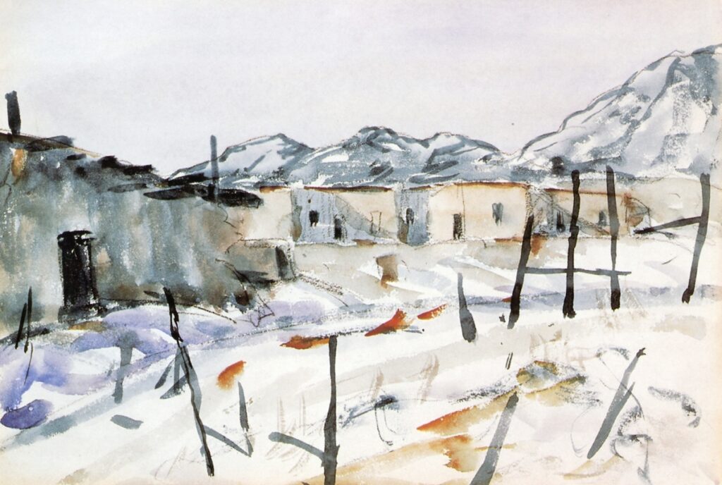 Santa Fe Adobes (1922) - Robert Henri Tablo