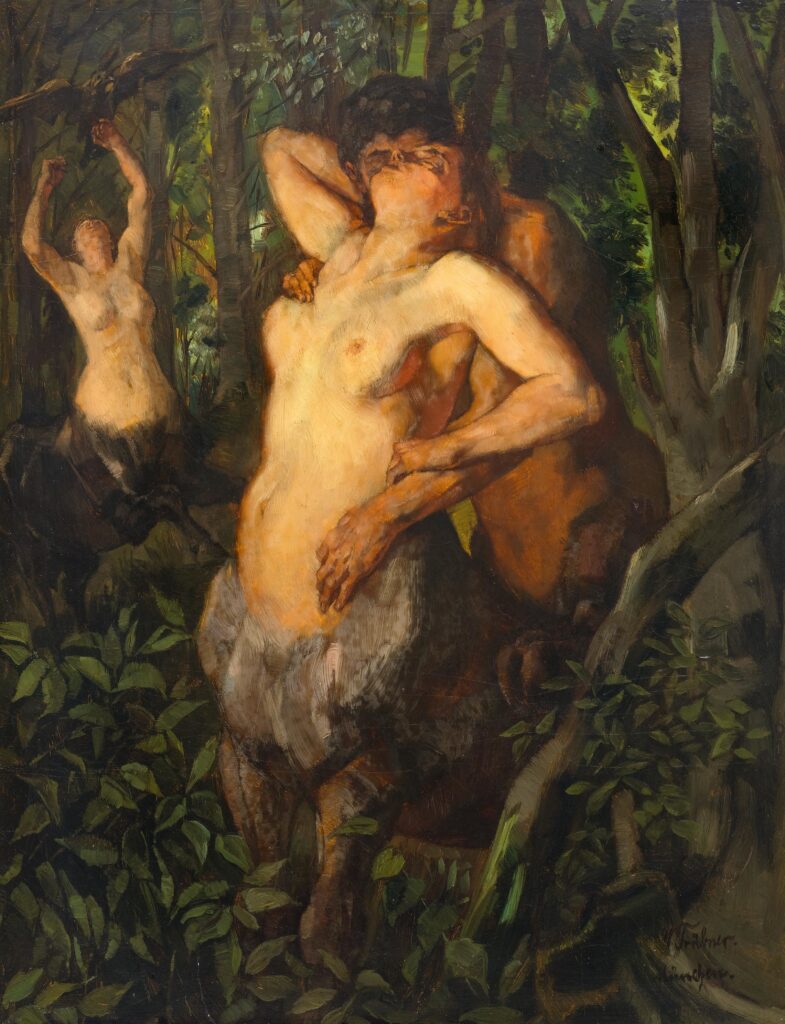 Satyr and Centaurs (1878) - Wilhelm Trübner Tablo