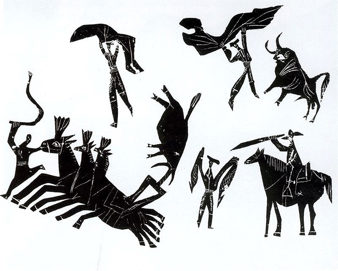 Scenes of bullfighting (1945) - Pablo Picasso Tablo