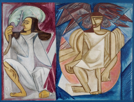 Scetch of the Composition (1916) - Olga Rozanova Tablo