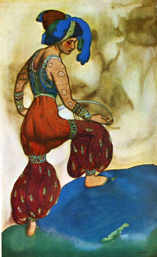 Scheherazade la sultane bleue (1910) – Léon Bakst Tablo