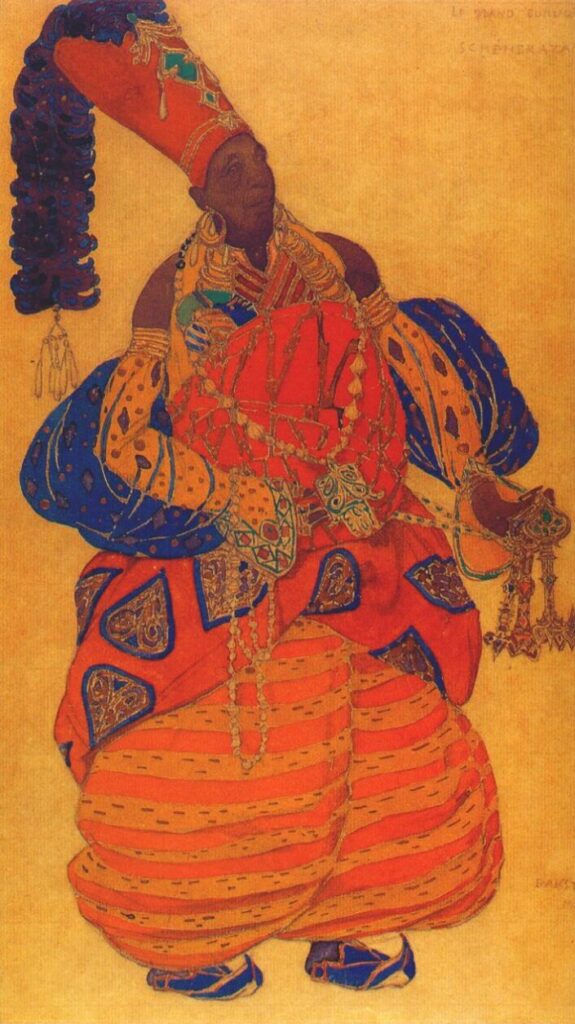 Scheherazade the chief eunuch (1910) - Léon Bakst Tablo