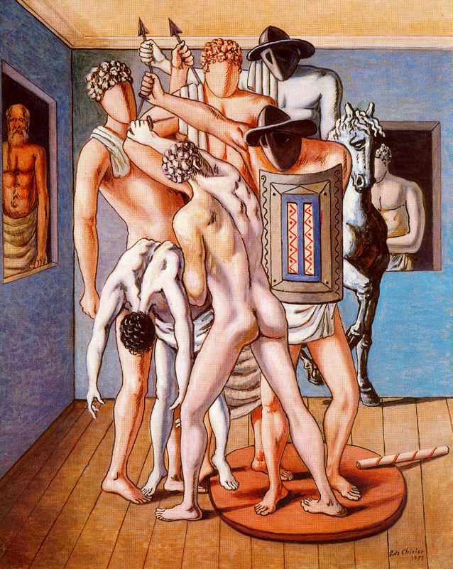 School of Gladiators (1953) – Giorgio de Chirico Tablo