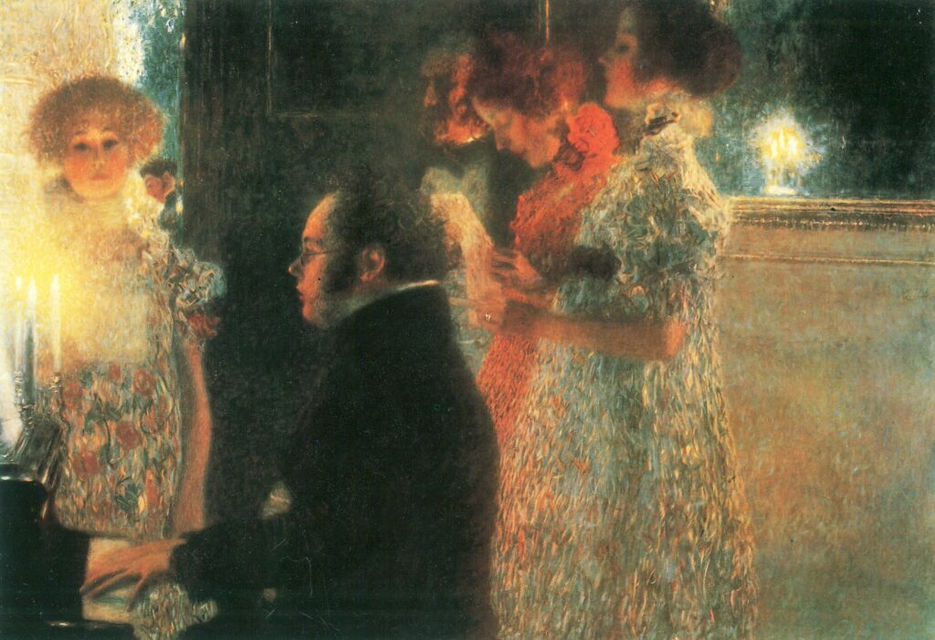 Schubert at the Piano II (1899) - Gustav Klimt Tablo