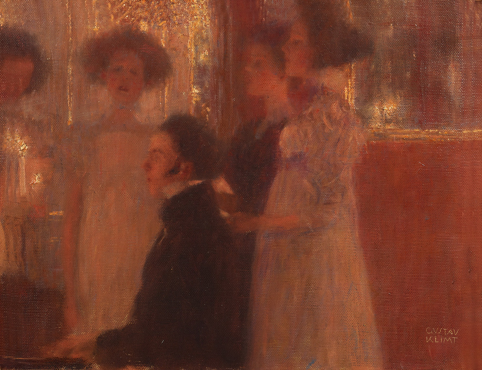 Schubert at the piano I (1896) – Gustav Klimt Tablo