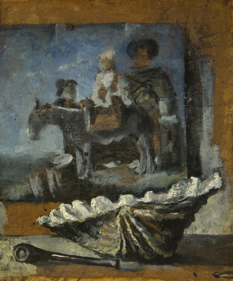 Seashell On The Background Of Reproduction - Valentin Khrushch Tablo