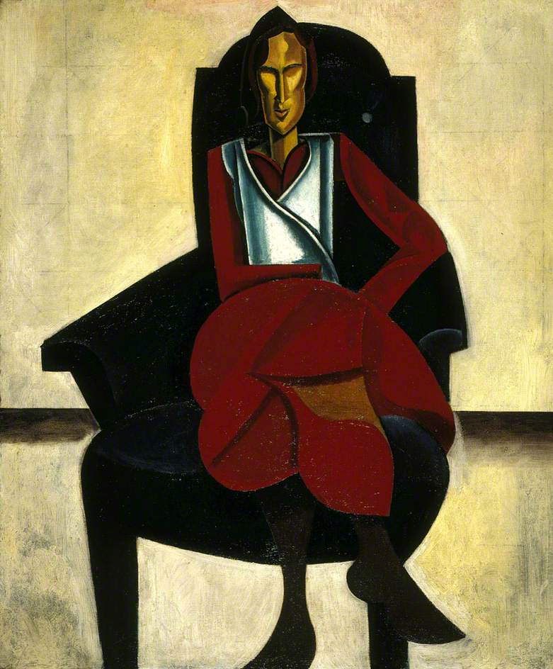 Seated Figure (1921) - Wyndham Lewis Tablo