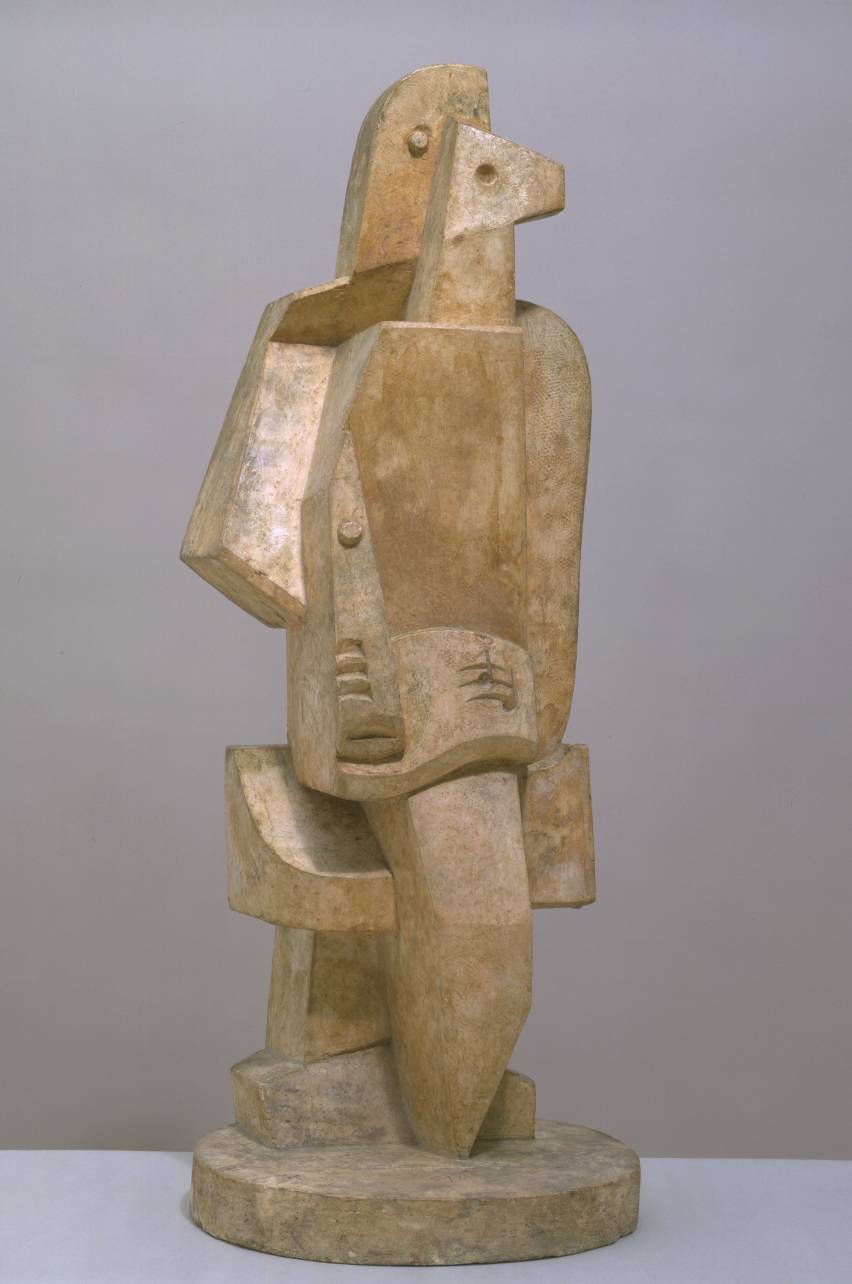 Seated Man with Clarinet I (1920) - Jacques Lipchitz Tablo