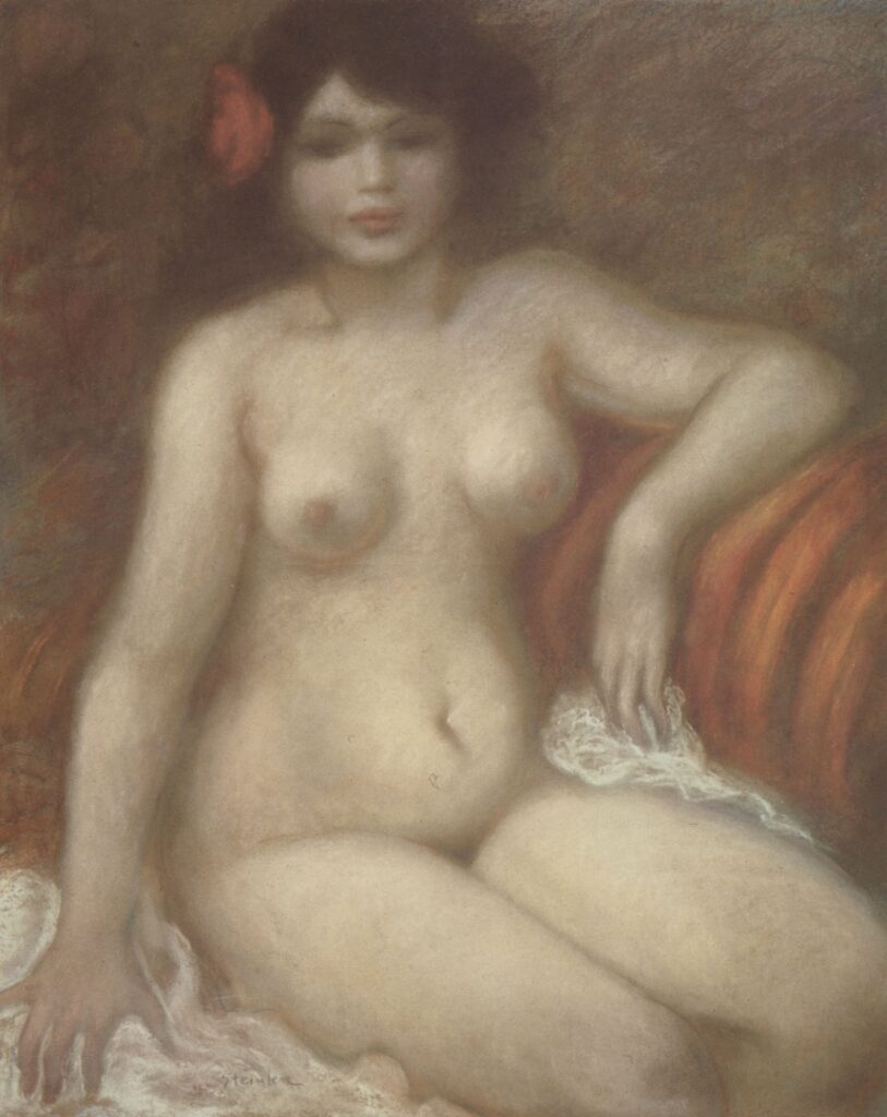 Seated Nude (1900) - Théophile Steinlen Tablo
