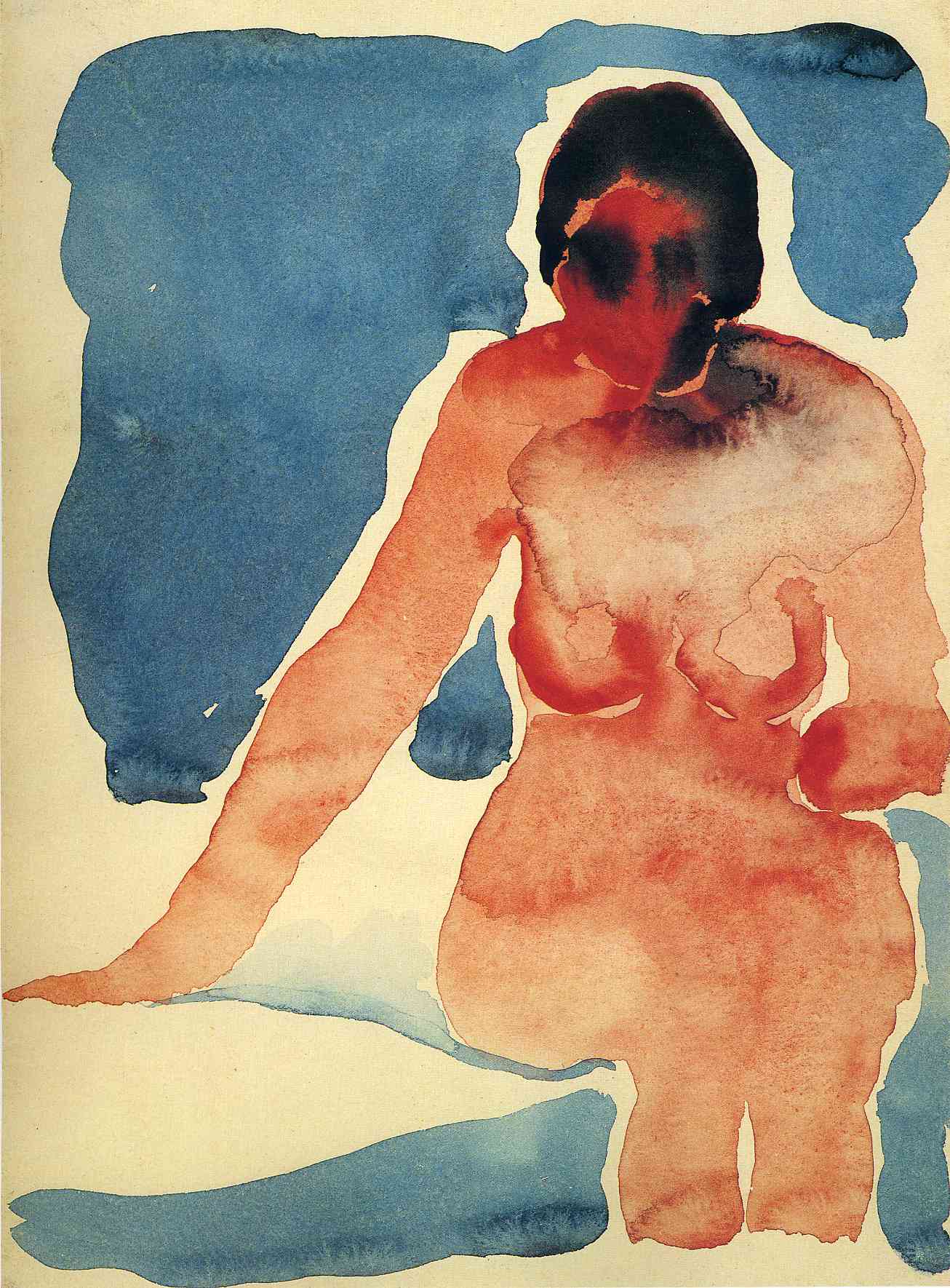Seated Nude (1917) - Georgia O'Keeffe Tablo