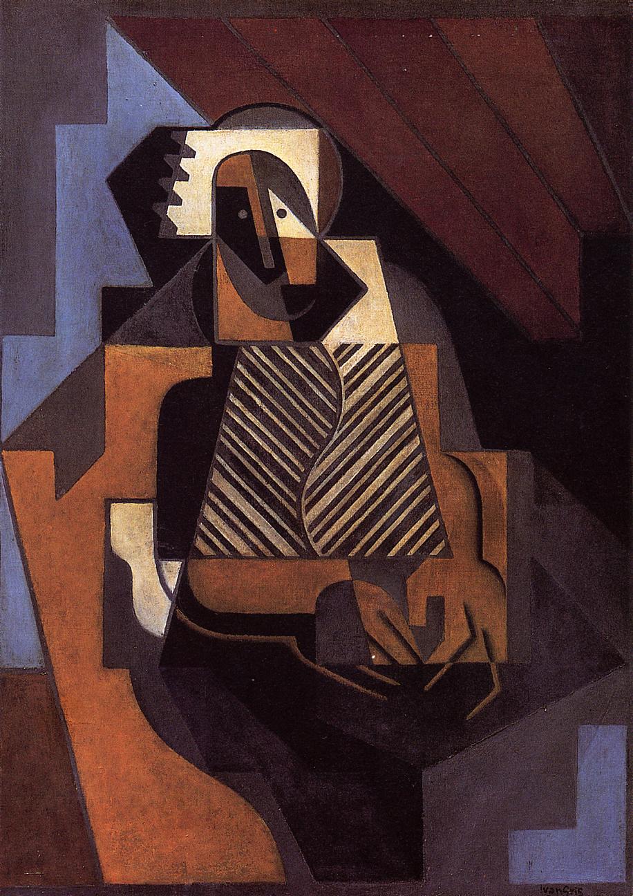 Seated Peasant Woman (1918) - Juan Gris Tablo