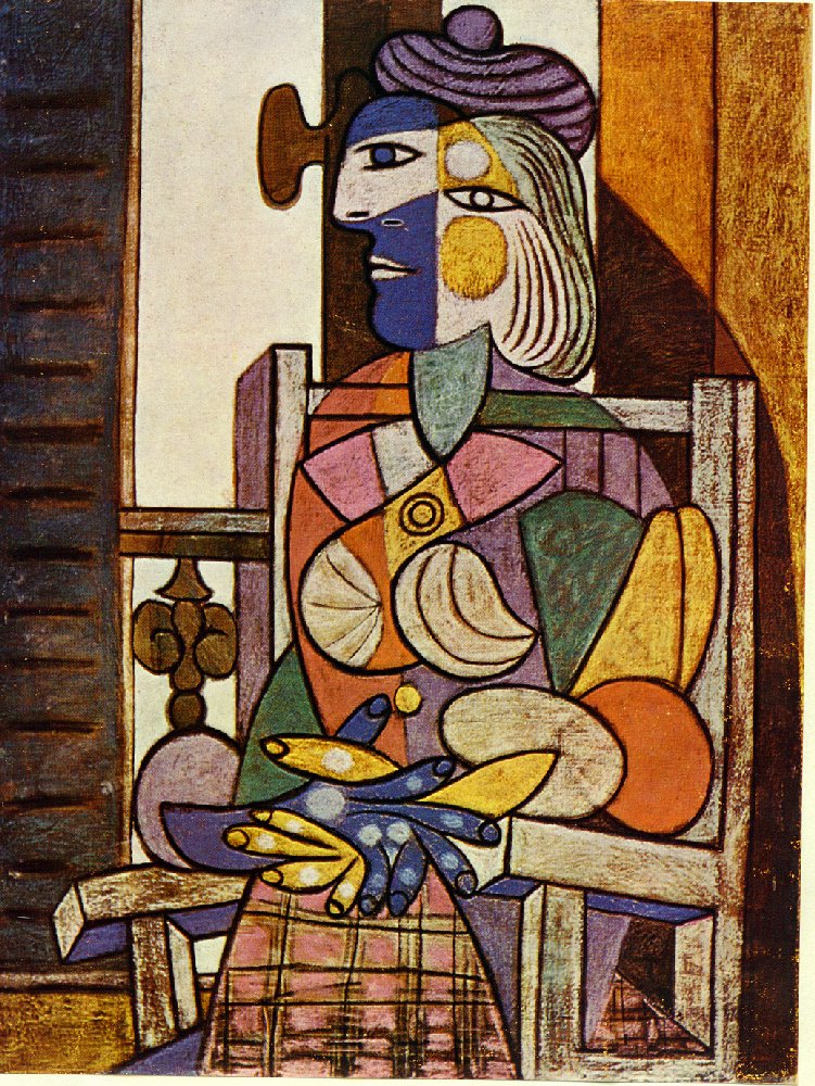 Seated Portrait of Marie Therese Walter (1937) - Pablo Picasso Tablo