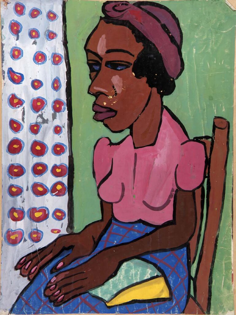 Seated Woman in Pink Blouse (1939) - William H. Johnson Tablo