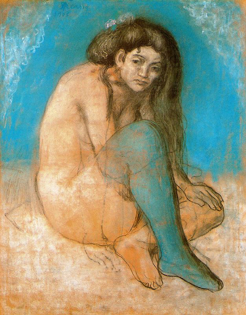Seated female nude (1903) - Pablo Picasso Tablo