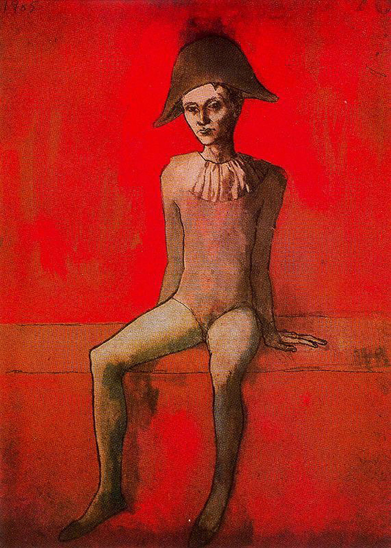 Seated harlequin (1905) - Pablo Picasso Tablo