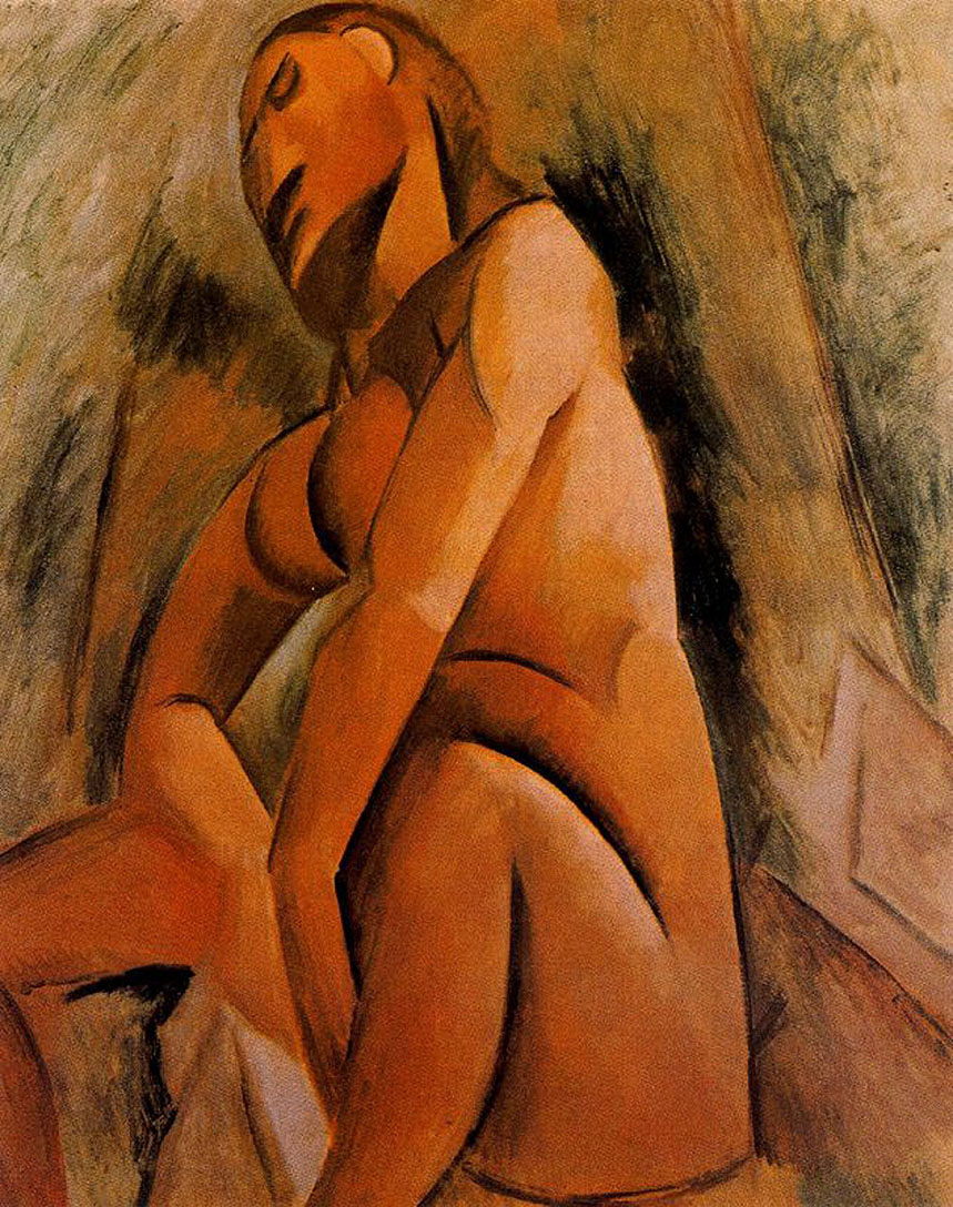 Seated nude (1908) - Pablo Picasso Tablo