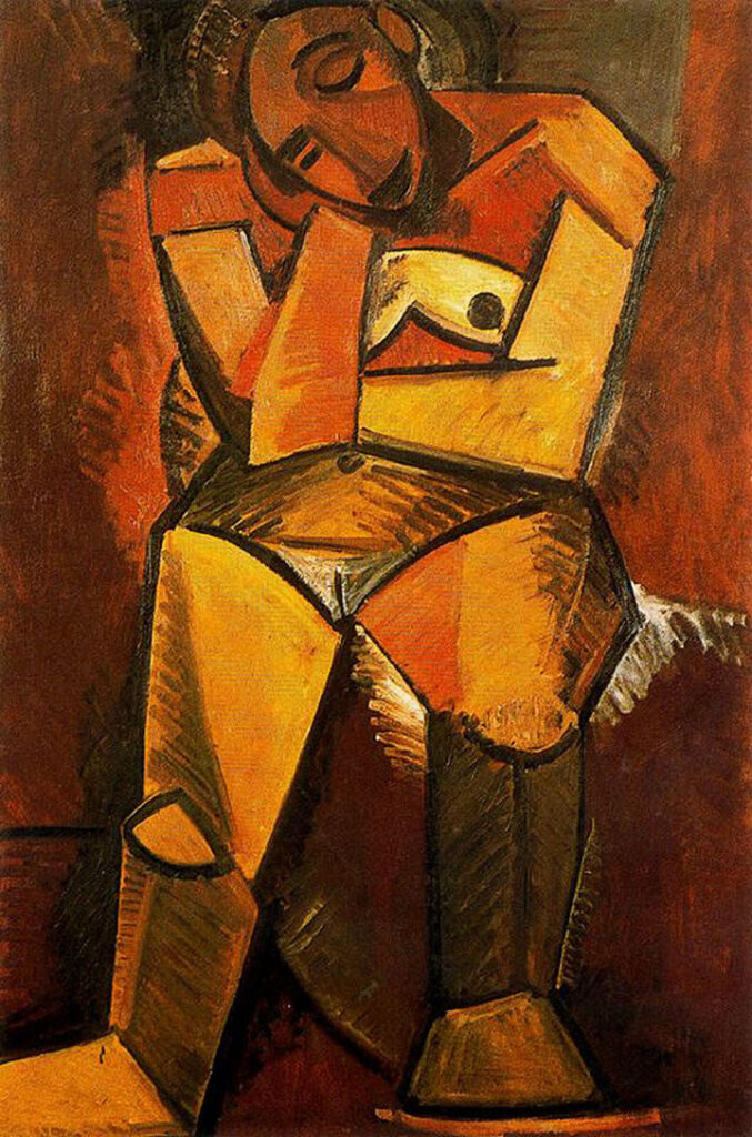 Seated woman (1908) - Pablo Picasso Tablo