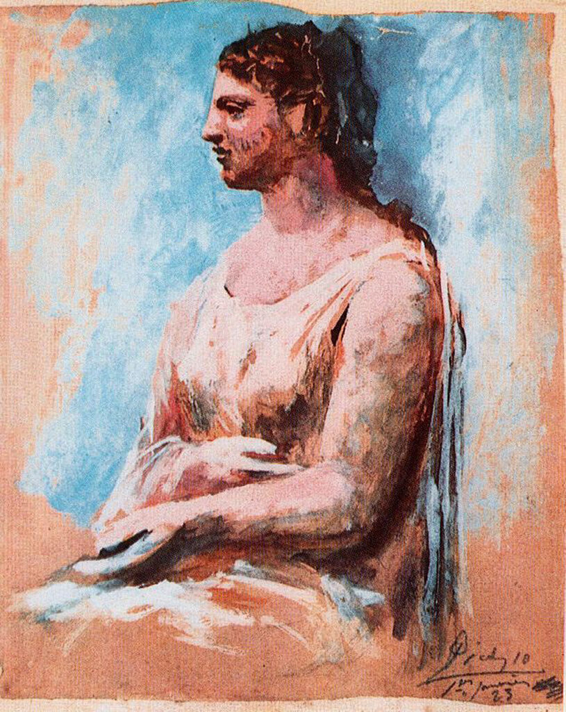Seated woman (1923) - Pablo Picasso Tablo