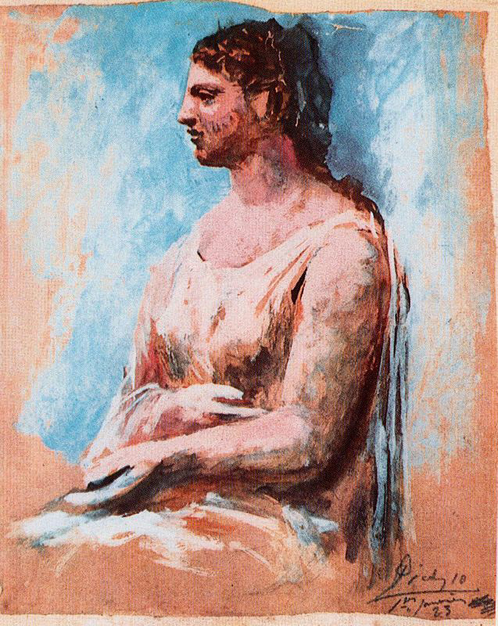 Seated woman (1923) - Pablo Picasso Tablo