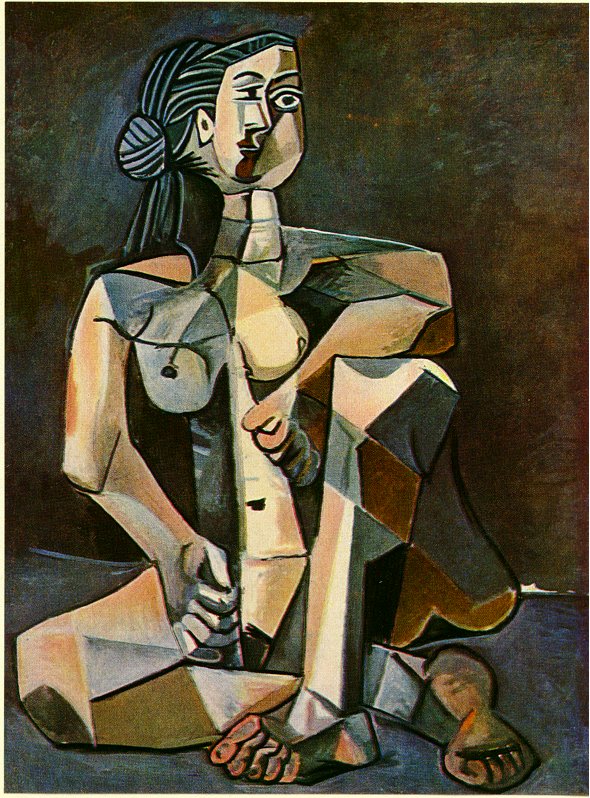 Seated woman (1953) - Pablo Picasso Tablo