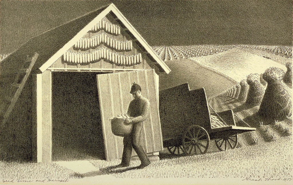 Seed Time and Harvest (1937) - Grant Wood Tablo