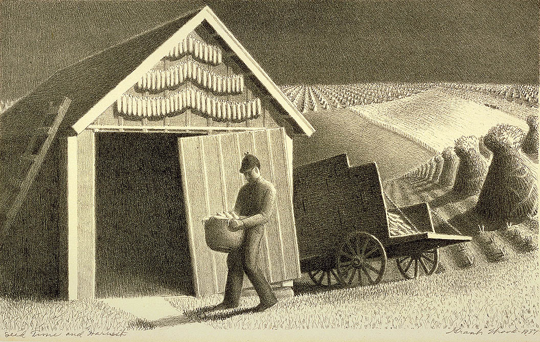 Seed Time and Harvest (1937) - Grant Wood Tablo