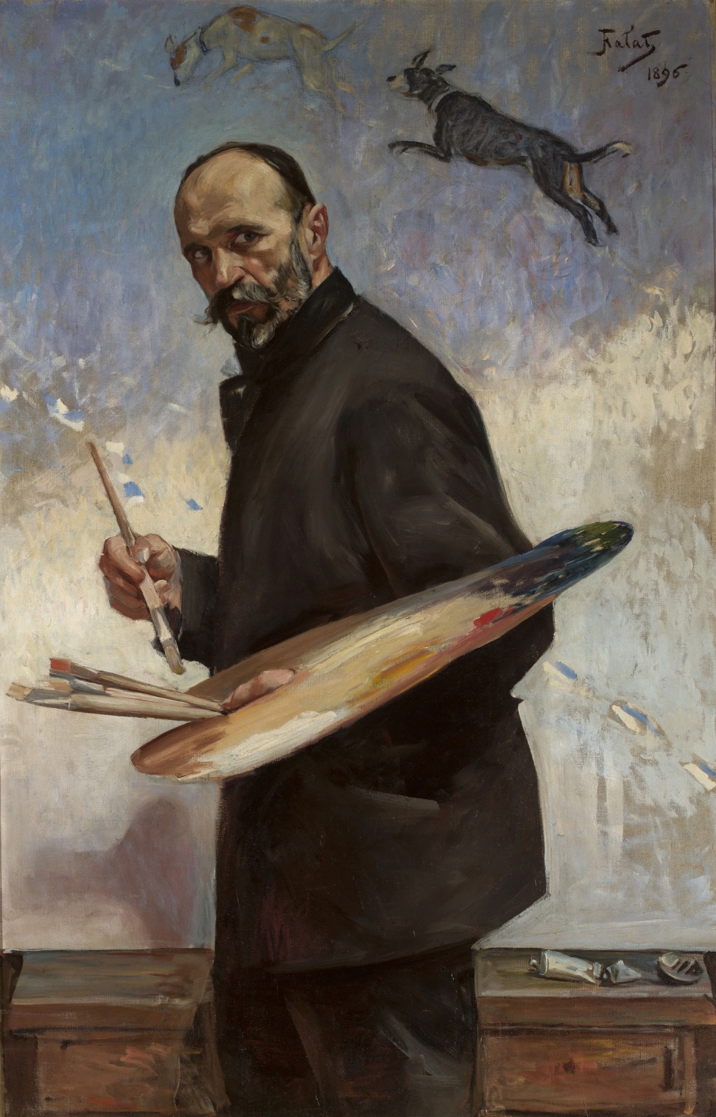 Self Portrait (1896) - Julian Fałat Tablo
