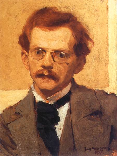 Self Portrait (1897) - Józef Mehoffer Tablo