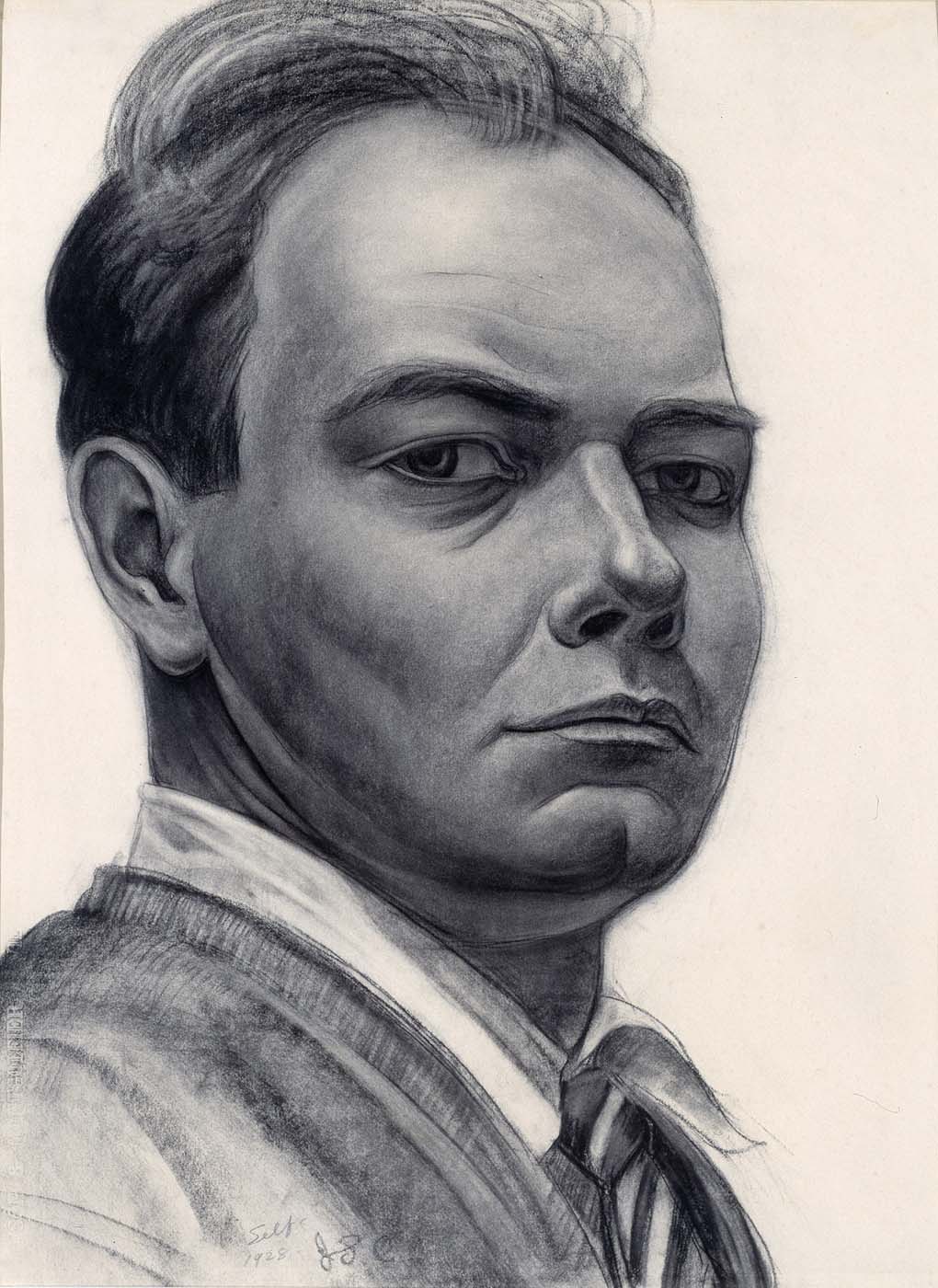 Self Portrait (1928) - John Steuart Curry Tablo