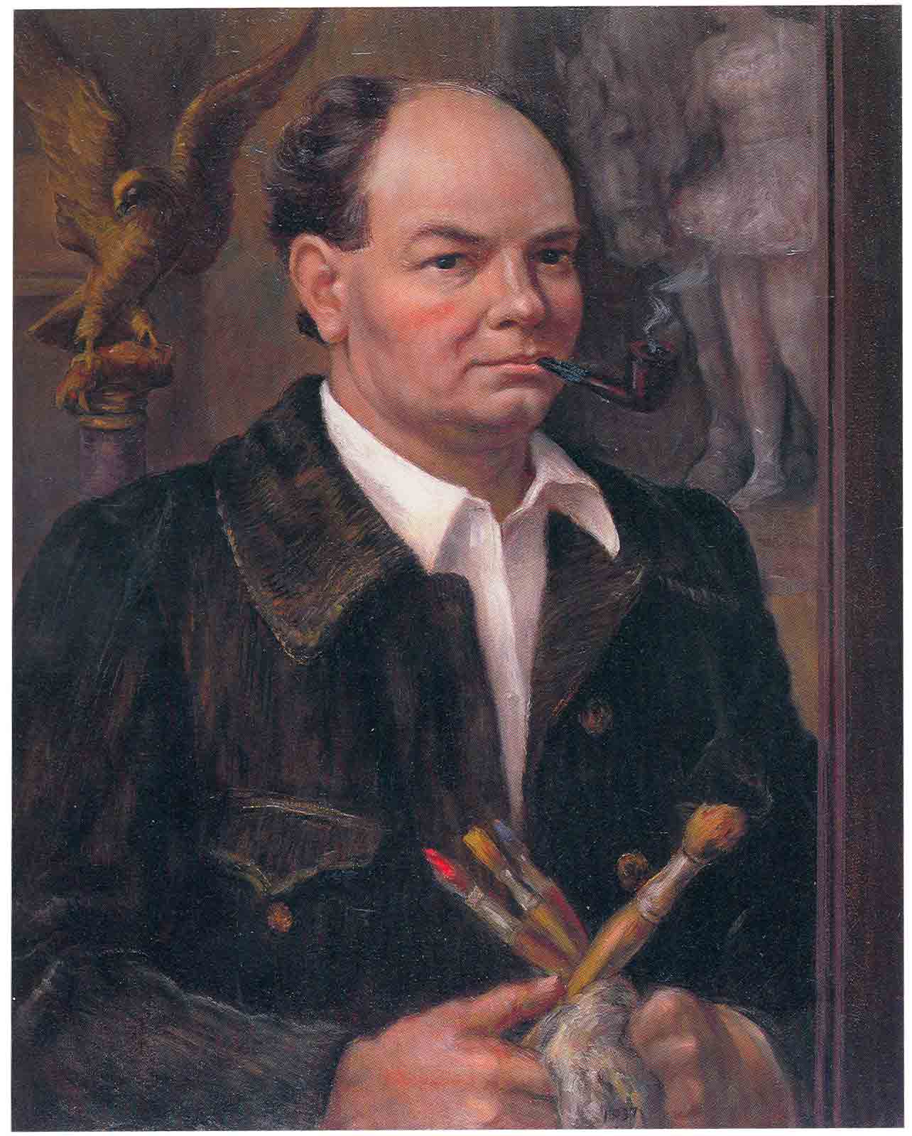 Self Portrait (1937) - John Steuart Curry Tablo
