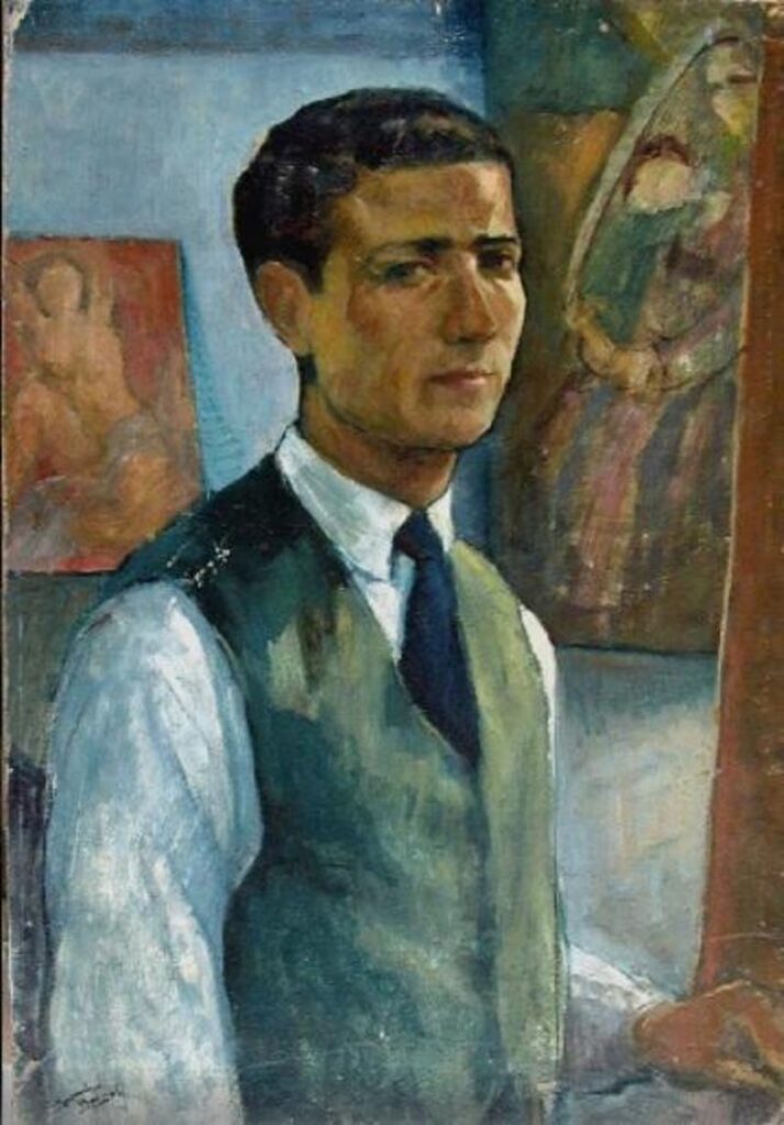 Self Portrait (1955) - Ismail Shammout Tablo