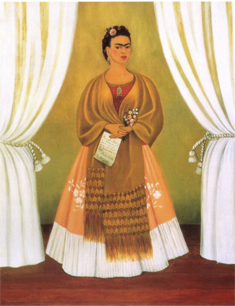 Self Portrait Dedicated to Leon Trotsky (Between the Curtains) (1937) - Frida Kahlo Tablo
