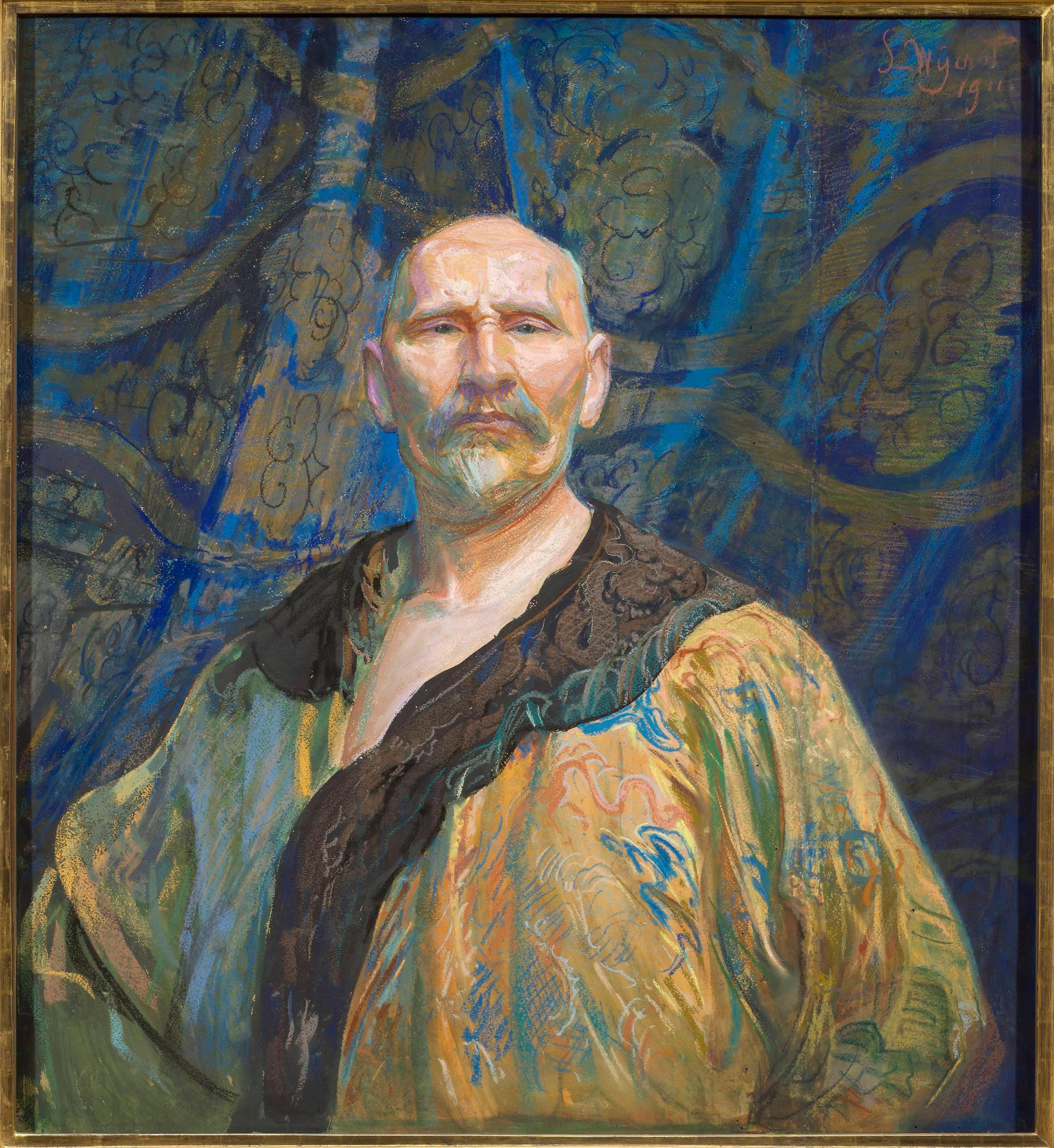 Self Portrait In Chinese Tailoring (1911) - Leon Wyczółkowski Tablo
