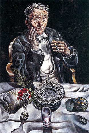 Self Portrait Smoking – Ivan Albright Tablo