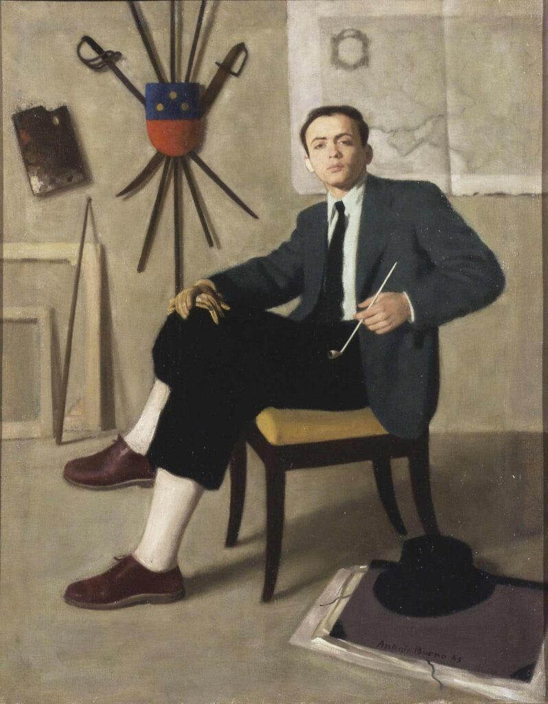 Self Portrait With Pipe (1943) - Antonio Bueno Tablo